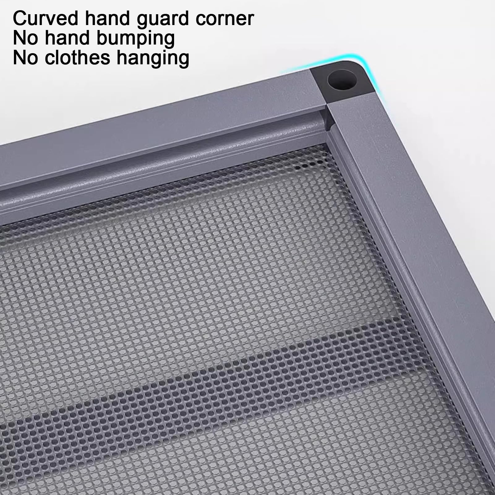 Pantalla protectora de seguridad ajustable para ventanas, barrera de malla segura para niños para ventanas del hogar, instalación de polea sin herramientas, blanco, 650 x 900 mm