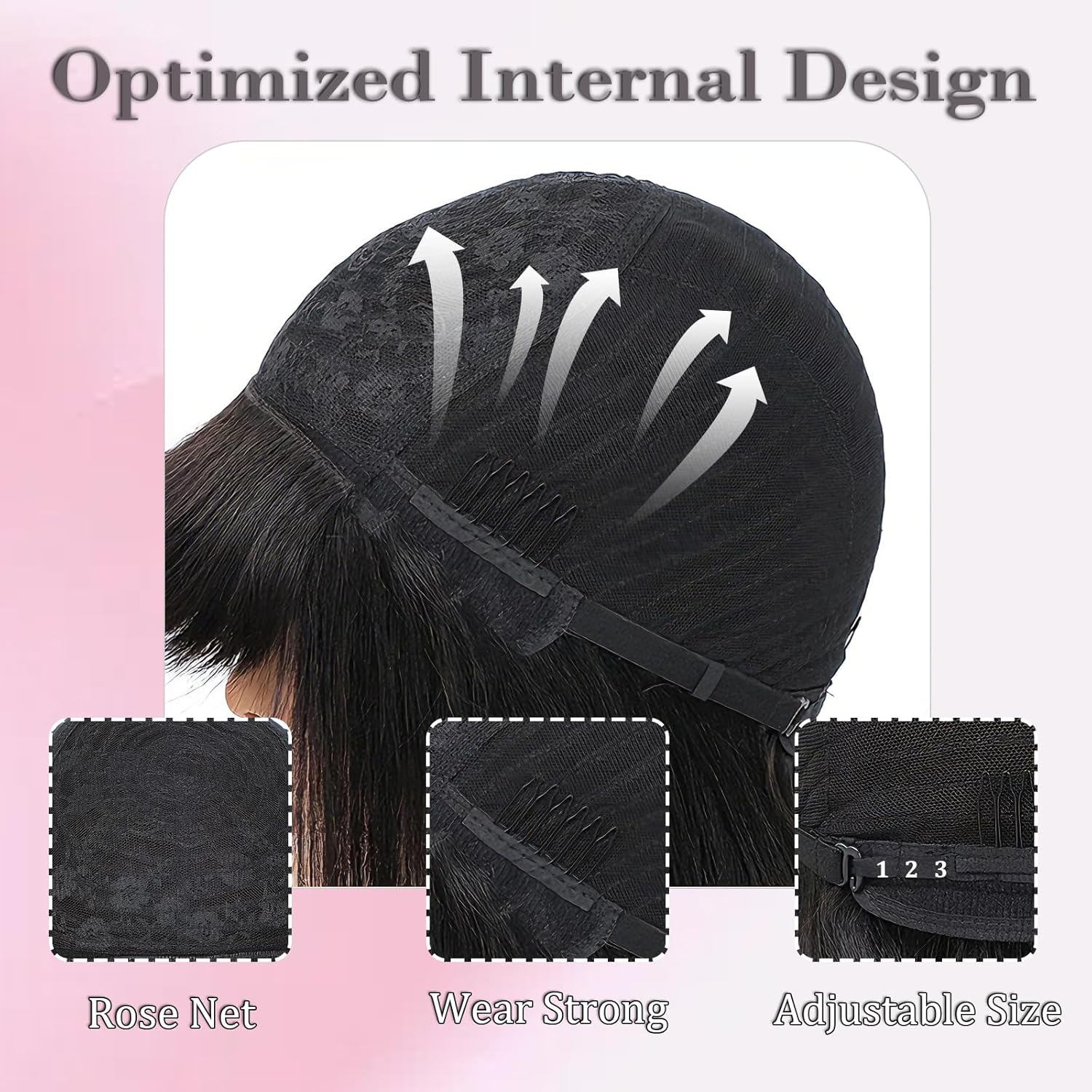 Bob Wig Human Hair With Bangs Wear and Go Glueless Wig Human Hair 12inch Straight Wig 180% Density Black Wig With Bangs for Women - Image 8