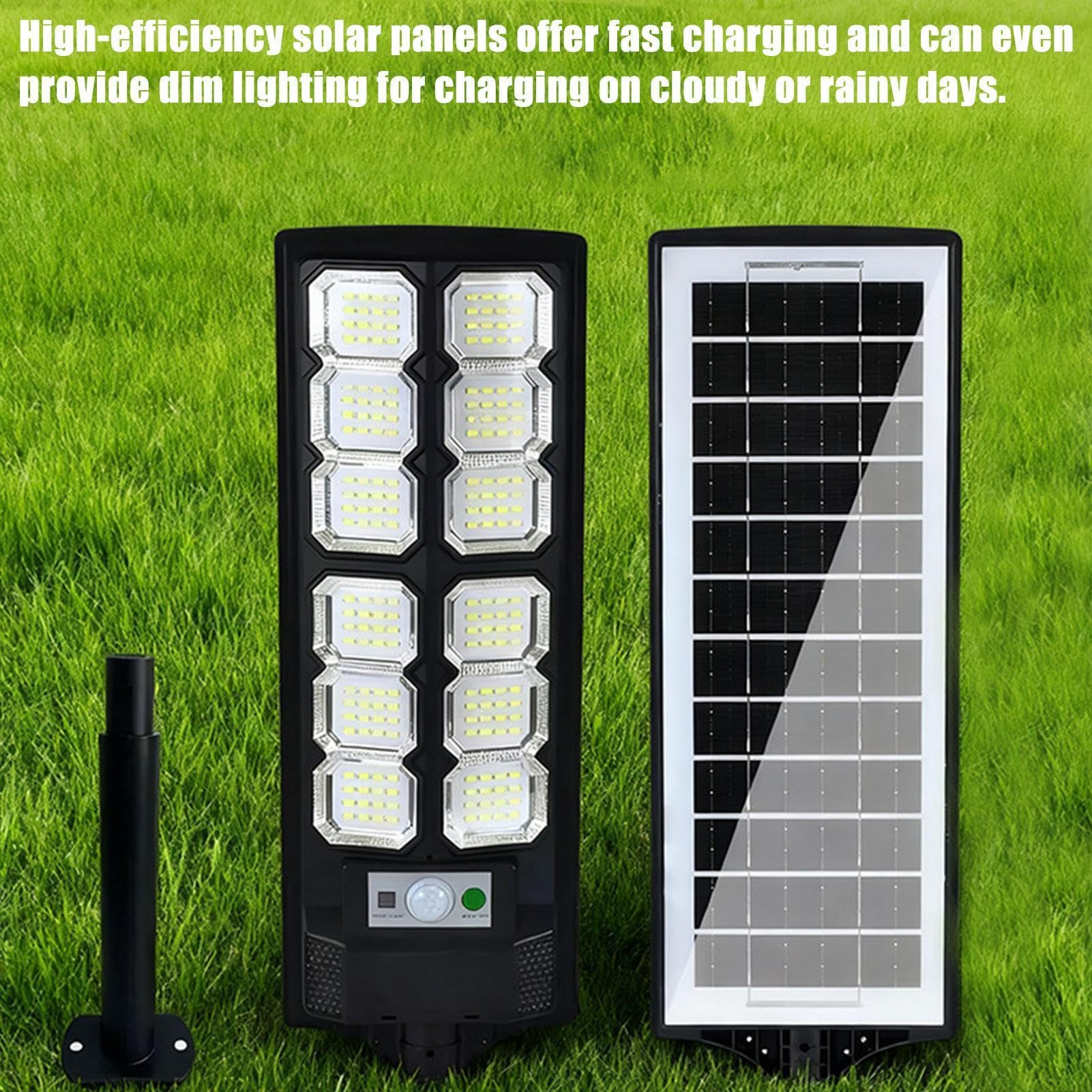 Genérico Luces Solares para Exterior Iluminación LED Solar Impermeable | 4 focos para aparcamiento para exteriores: garaje, patio, entrada de vehículos, jardín, granja, sendero, y playa