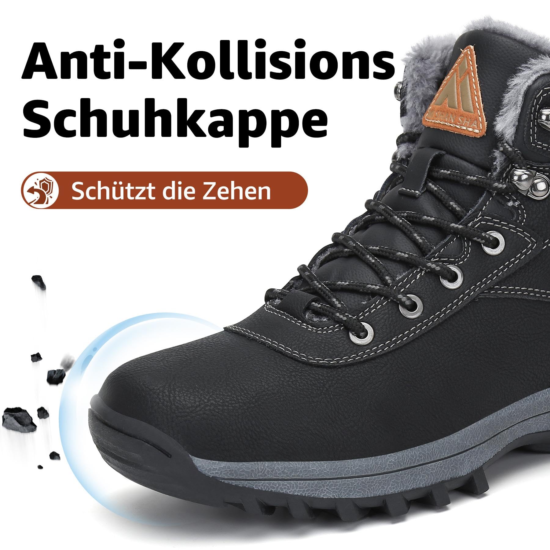 Mishansha Uomo Scarpe Invernali Donna Stivali da Neve Calda Impermeabili Outdoor Sneakers da Trekking Taglia 36-48 EU