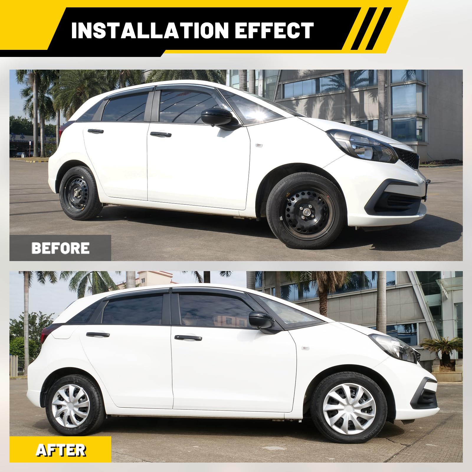 AUTOFREE Wheel Cover Hubcaps 13 inch, ABS Lacquer Wheel Rim Cover Hub Caps Snap On Auto Tire Sturdy Guards Replacement Set of 4, Universal for Most Cars Nissan Toyota Acura Chevy Mazda VW