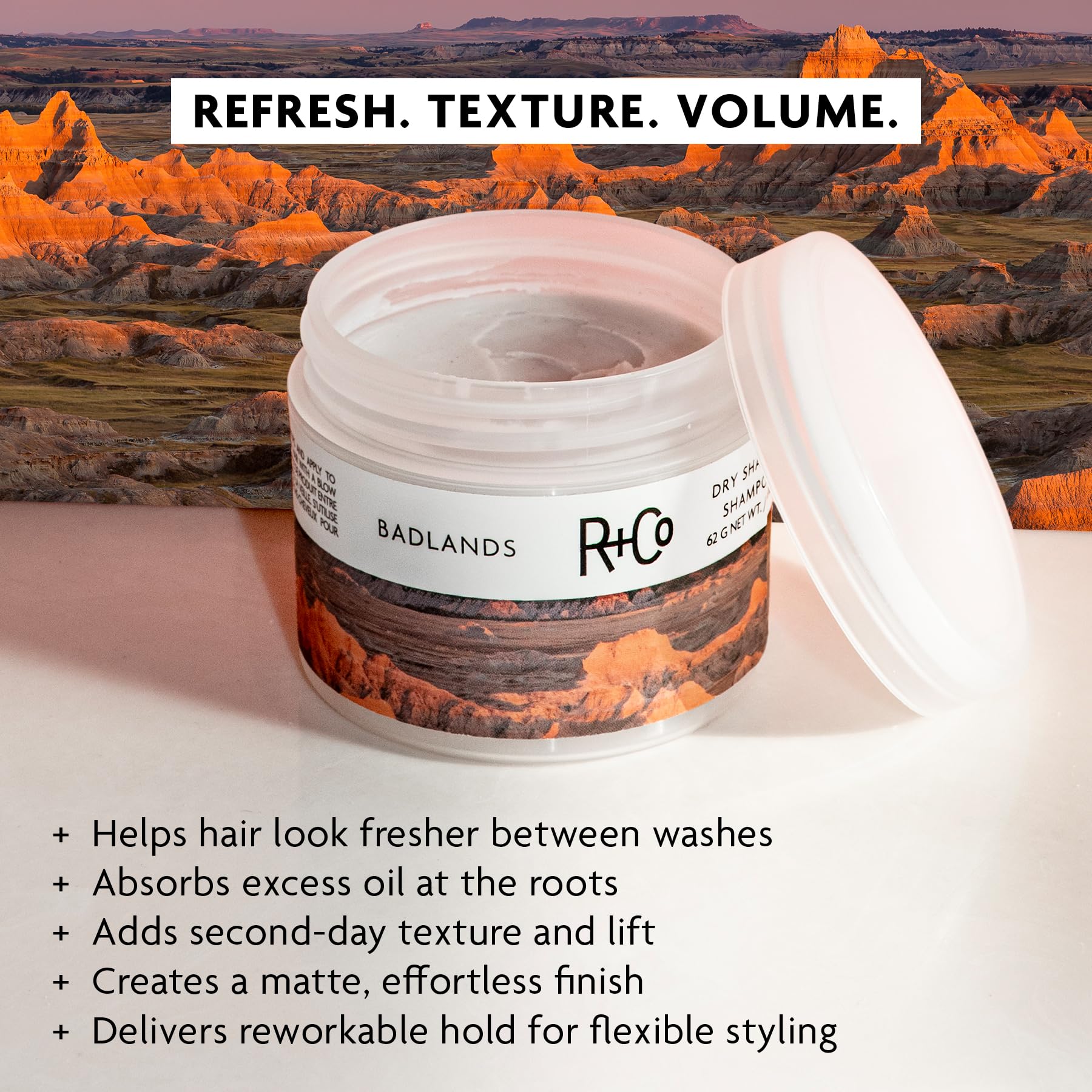 R+Co Badlands Dry Shampoo Paste 2.2 OZ