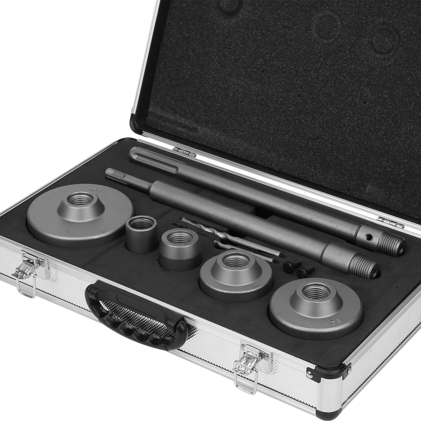TOPINCN a Tazza per Cemento e Cemento Utensile da Taglio per Pareti Durevole per Condizionatori D'aria, Scaldabagni - Kit di Taglierine per Fori per Pareti in Acciaio Al Carbonio con Scatola di