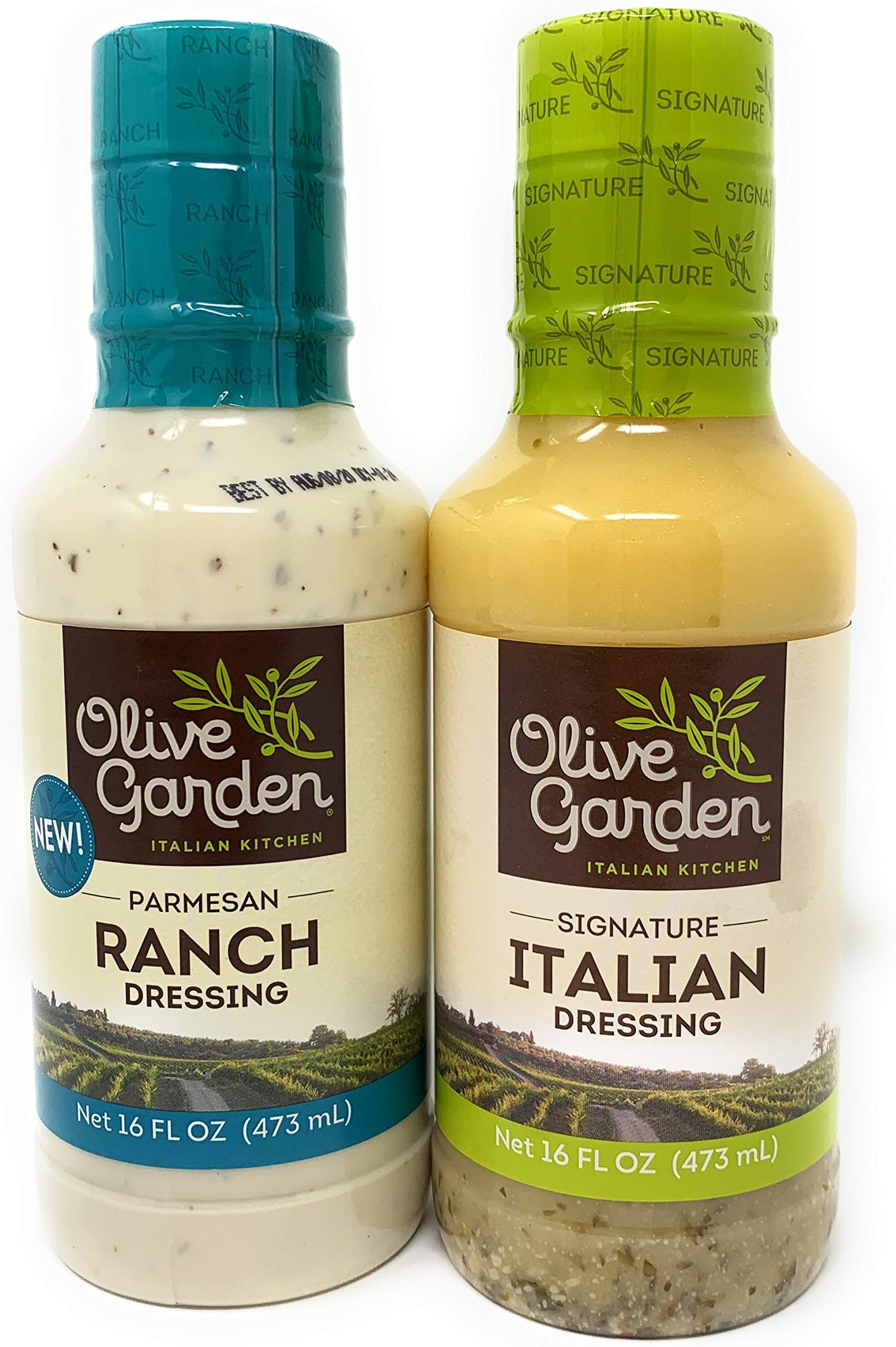 Signature Italian Dressing (16 fl oz) Olive Garden Parmesan Ranch Dressing (16 fl oz)! (2 Pack) Salad Dressing! Delicious Salad Dressing!