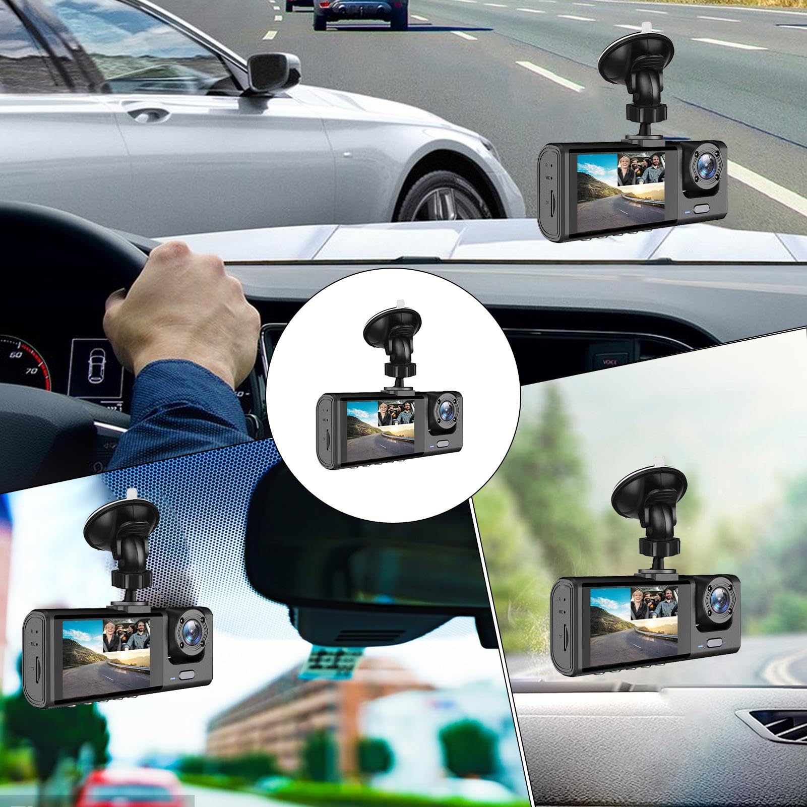 Grabadora de conducción de 2 Pulgadas, grabación, WiFi, monitorización de Coche, visión Nocturna, HD S1, cámara de salpicadero con supervisión Nocturna | Pantalla LCD, detección de Movimiento,