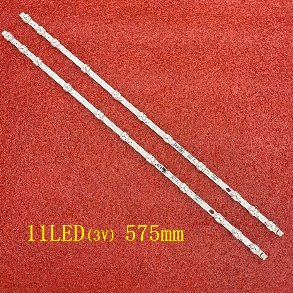 Bande LED Compatible Fit for Telefunkent 32dth401 TFA32472SWHD17 et Hitachi 32HE1000 DLED32265HD DLED32167 32HBT41 32DTIL531 32HEL2839T(4 PCS for 2 TV)