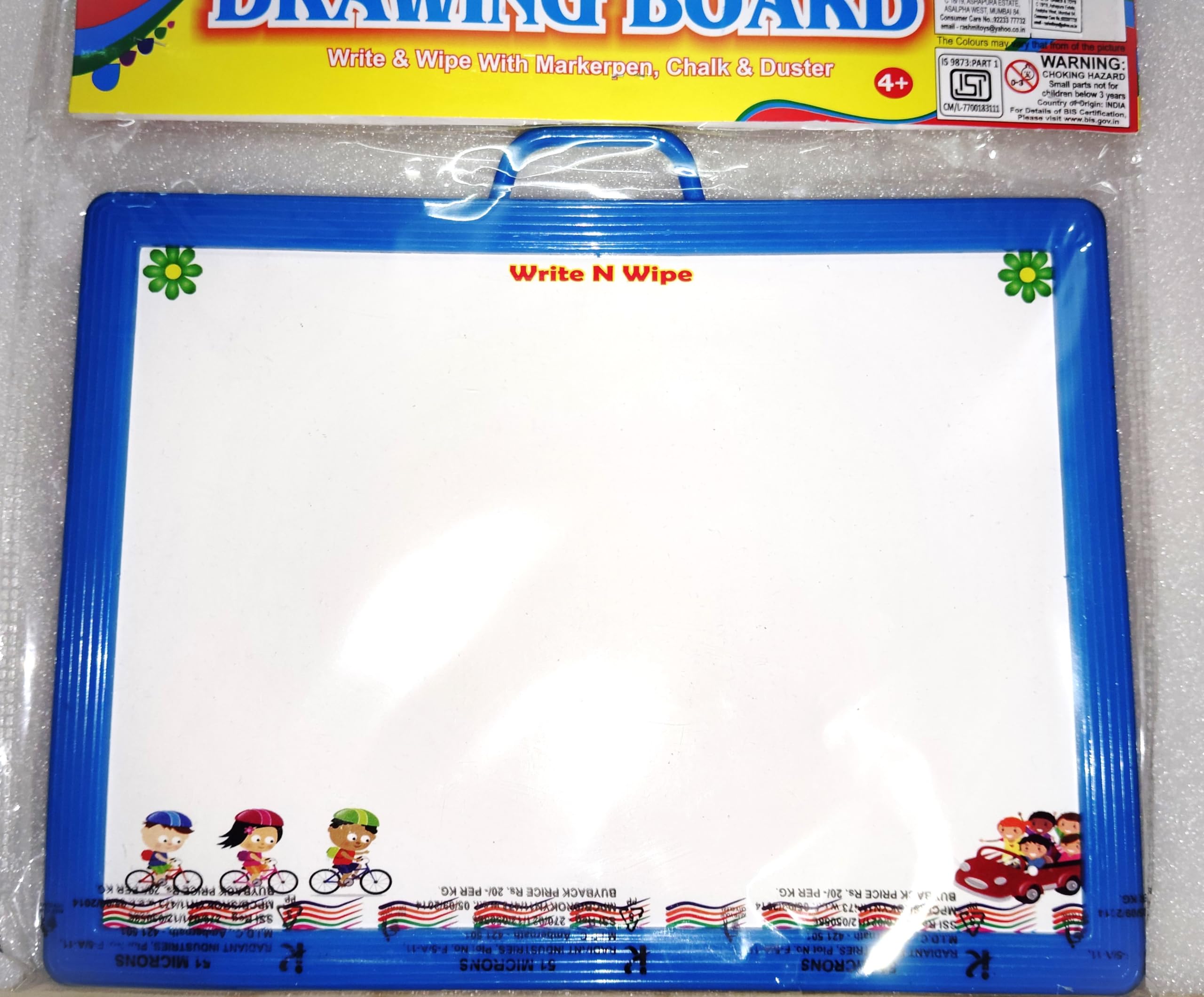 2 in 1 Big Slate for Kids/Creative Writing Board for Kids/Write N Wipe Slate with Duster,Chalk Stick & Marker for Kids Under 5 Years(Random Colour) (B0D1GN3DCD) Amazon Price History, Amazon Price Tracker