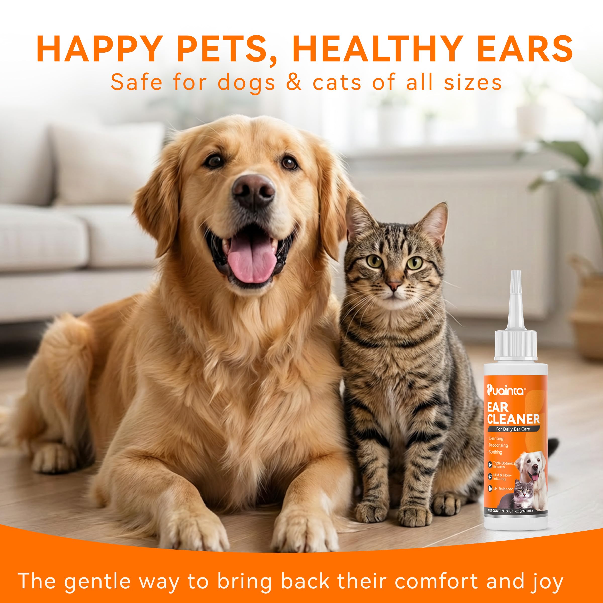 Dog Ear Cleaner Solution - Alcohol-Free Ear Wash with Quantum Silver & Witch Hazel - Soothes Itch, Removes Wax & Odor - Gentle Daily Flush for Dogs & Cats (8 oz) - image 6