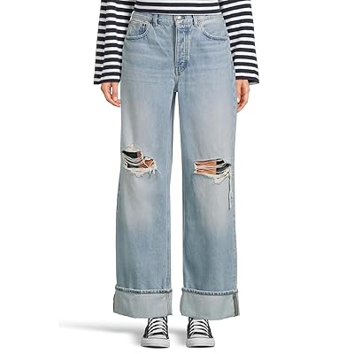 Madewell Low Slung Baggy With Rips In Hallstead Wash Women