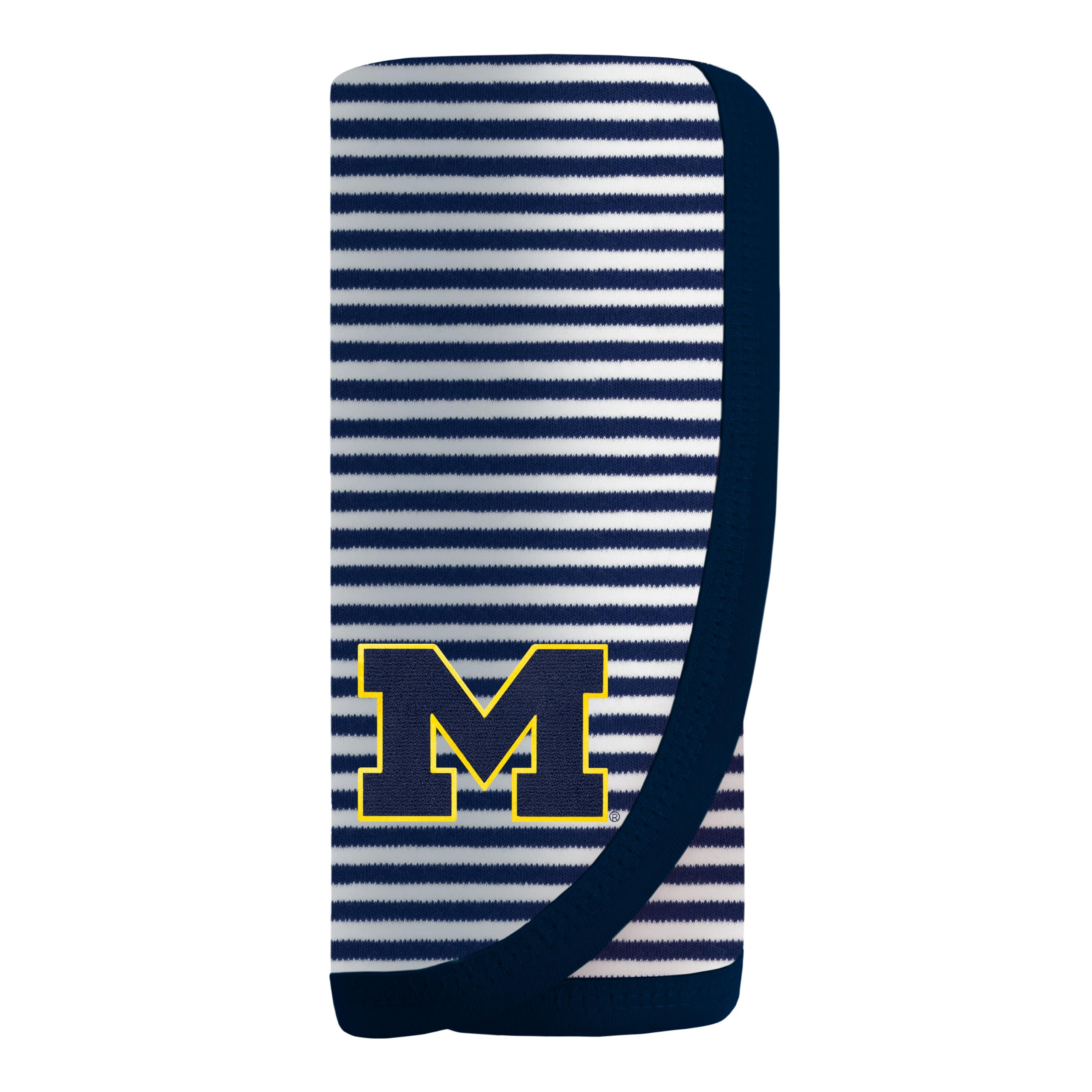 Creative Knitwear College Baby NCAA Infant Striped/Solid Blanket, Unisex, One Size 37.5 X 33.5
