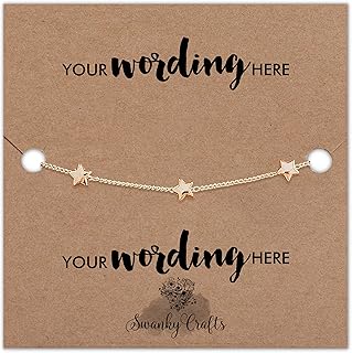 Personalised Bracelet For Girls - Personalised Bracelets For Women, Girls Jewellery Personalised Jewellery, Personalised Gifts For Girls, Personalised Birthday Card And Gold Star Bracelet