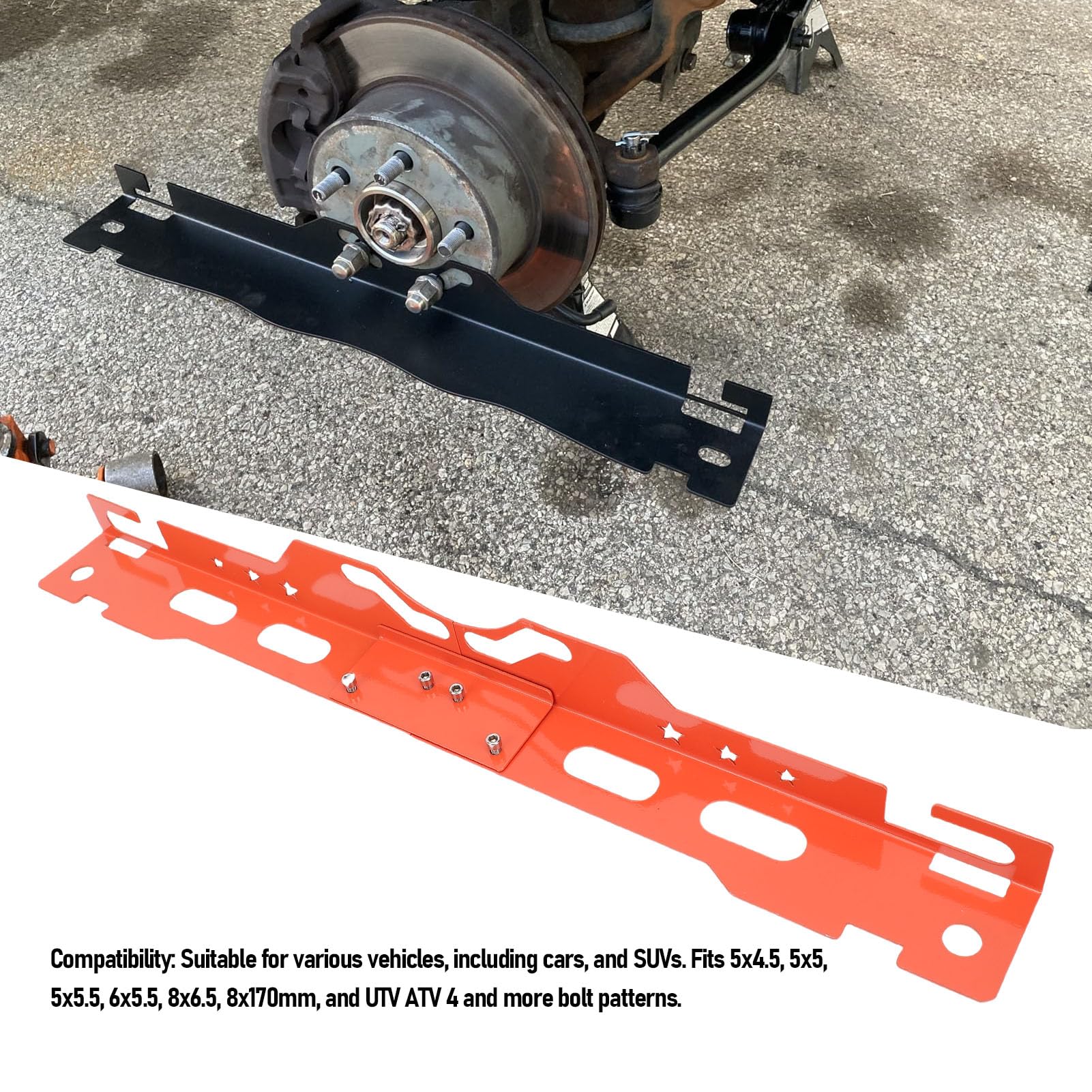 Piastra per strumenti di allineamento ruote Scanalatura efficiente ad alta precisione Misurazione coassiale per auto SUV (orange)