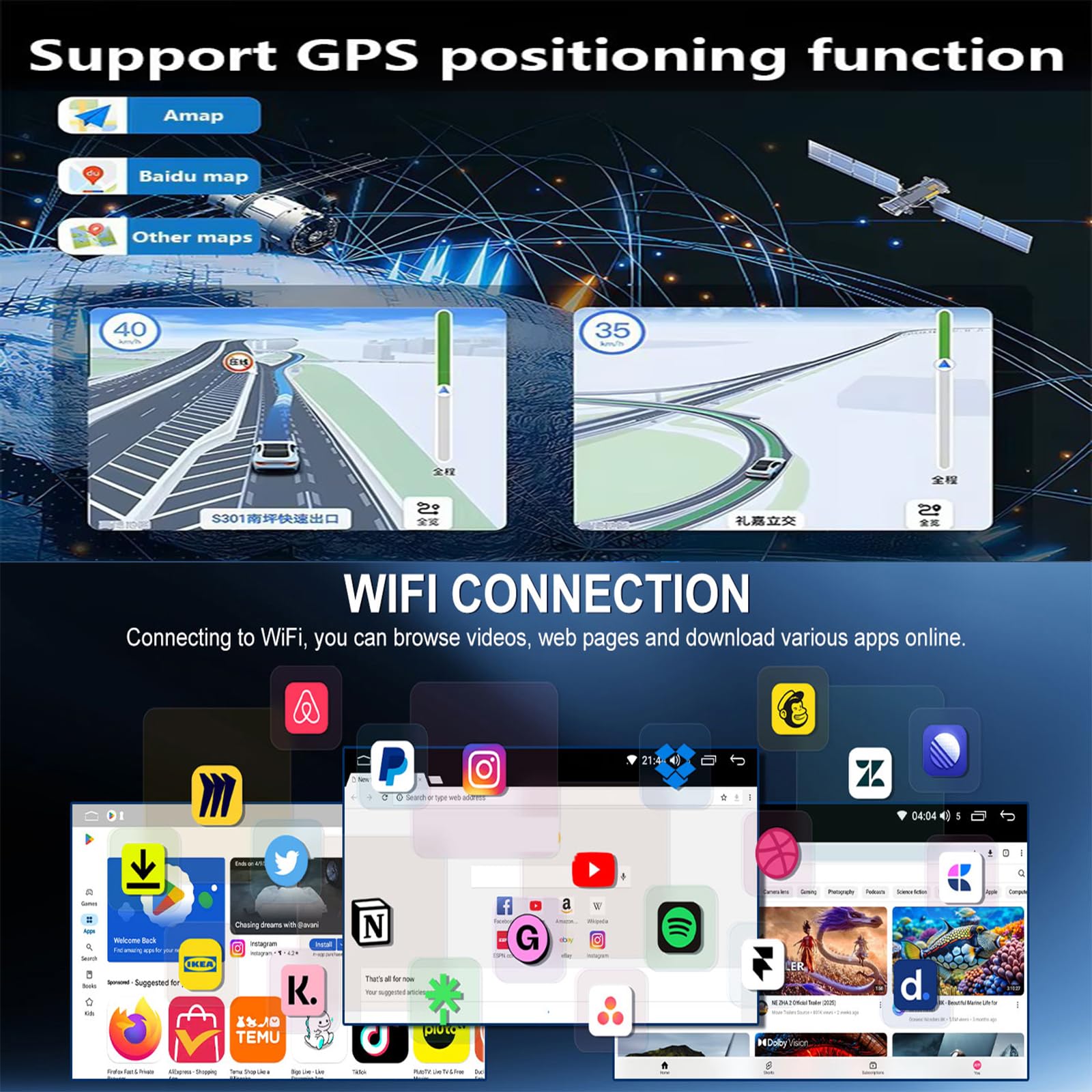 Radio Samochodowe Android 15 Do Hon-da Jazz 2002-2008 Z Wbudowanym Carplay I Android Auto Tylna Kamera MIC 9-calowe Radio Samochodowe IPS Z GPS Sterowaniem Z Kierownicy DAB WiFi Kam(Color:WIFI 2G+32G)