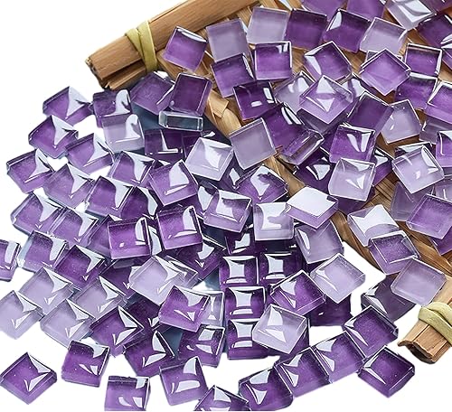 Azulejos de mosaico de 225 piezas  7.05 oz, paquete de azulejos de mosaico de cristal para decoración del hogar, manualidades, platos, marcos de