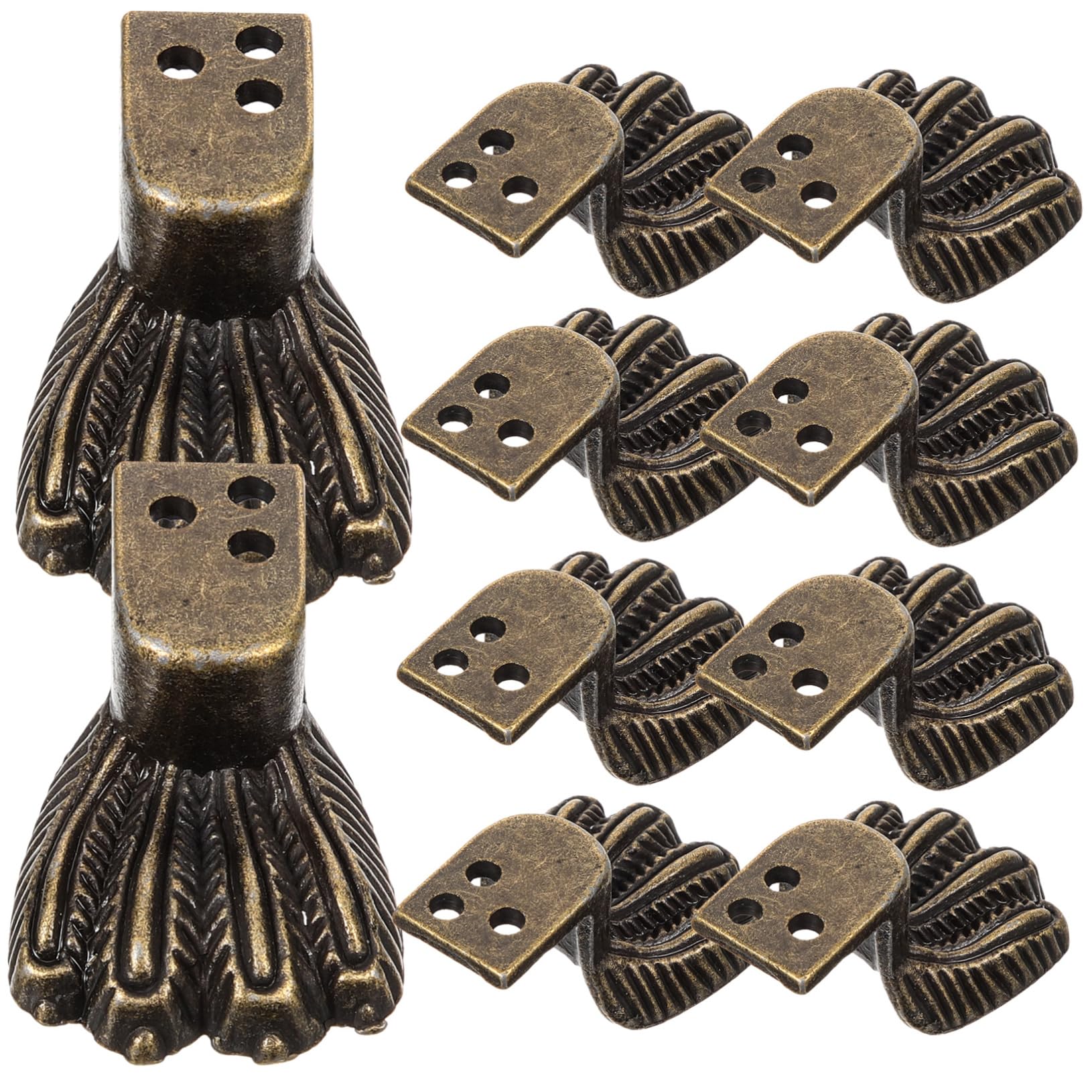 IWOWHERO Metal Box Feet Jewelry Case Feet Corners Furniture Leg Covers Edges Protectors