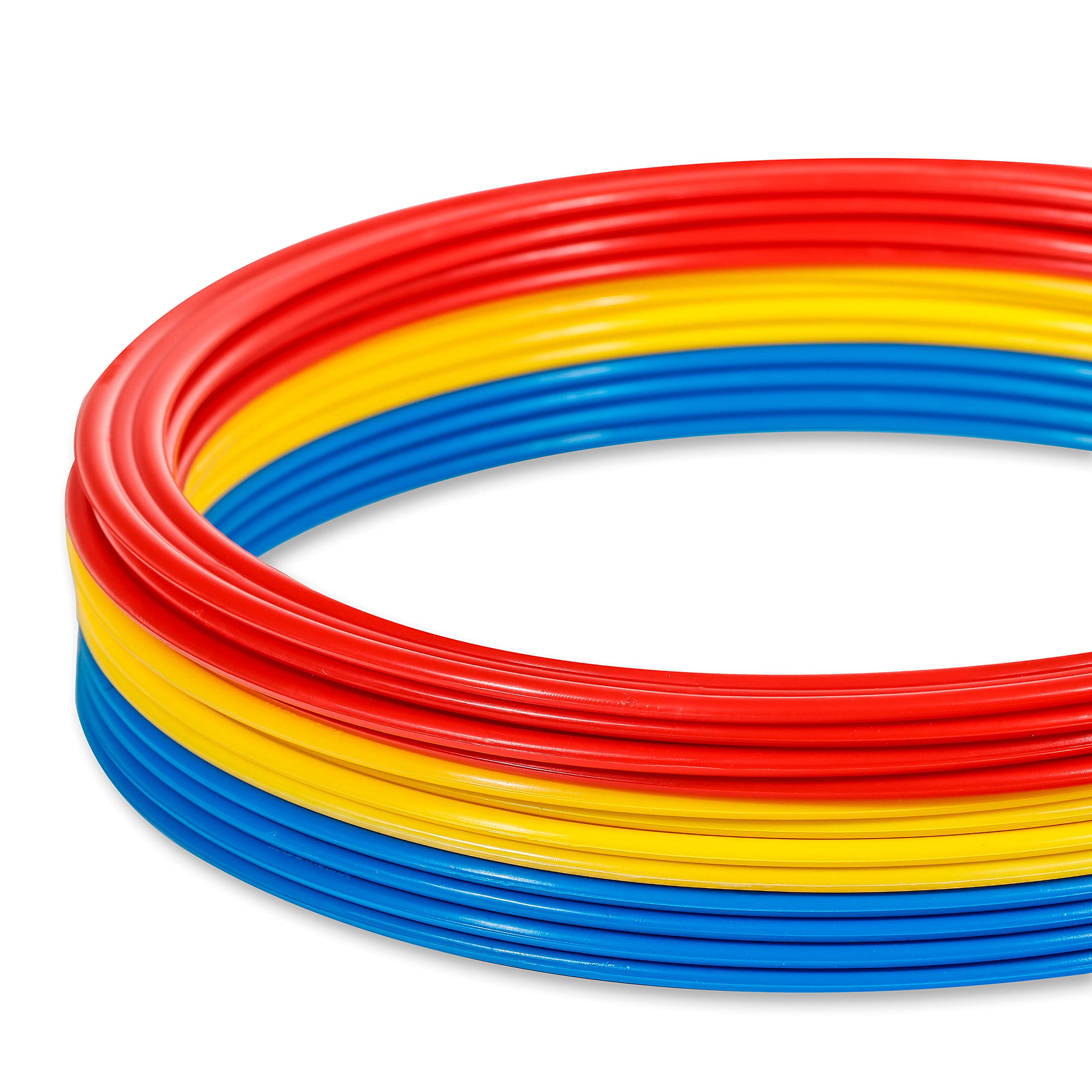 Lot De 12 Anneaux D'entraînement Vitesse/agilité - Diamètre 40,6 Cm, Multicolore - Pour Sport, Fitness