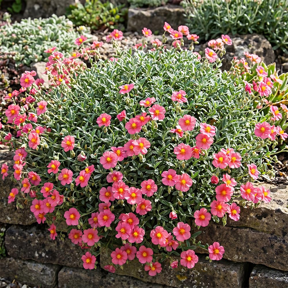 Bedwen Helianthemum 'Ben Hope' 2L Plant – Low‑Growing Rock Rose with Warm Red Blooms for Rockeries, Dry Borders & Sun‑Loving Groundcover