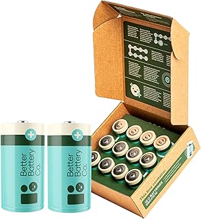 Better Battery Alkaline D Batteries - Long Lasting Performance Carbon Neutral Batteries with Storage Box and Recycling Program – 12 Pack