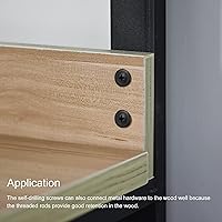 Vista 4 de uxcell Phillips Tornillos autorroscantes de cabeza, # 8 x 1/2 "acero al carbono, tornillo de chapa autoperforante, negro, 500