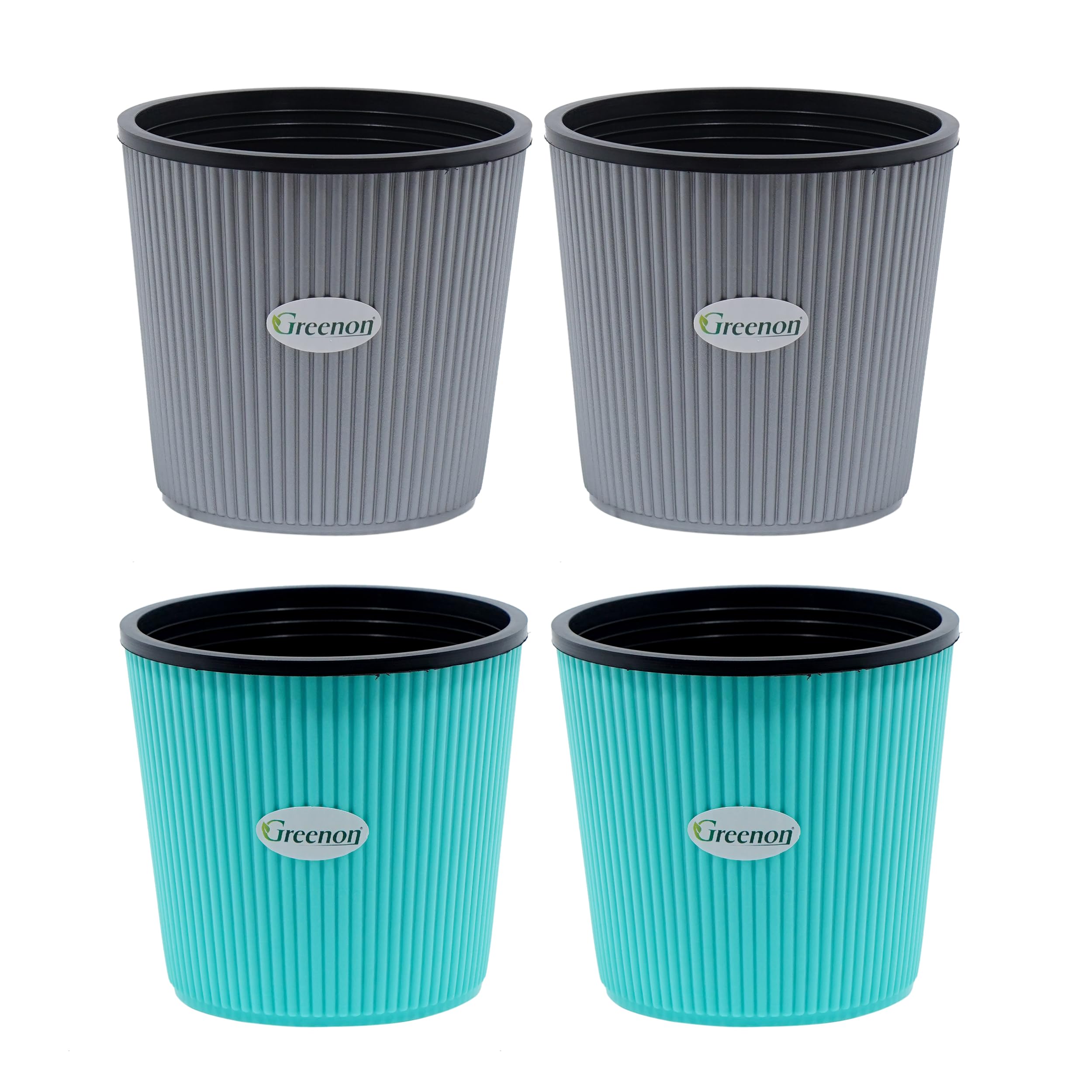 See full amazon price history chart for GREENON® Plant Pot 5 Inch Set of 4 (8 Pots) | Self Watering Small Indoor Pot | Cyan,Grey Outer Black Inner Flower Pot | UnFadable | Suitable for Tabletop, Window Mount Plants | Low Maintenance Gamla GREENON® Plant Pot 5 Inch Set of 4 (8 Pots) | Self Watering Small Indoor Pot | Cyan,Grey Outer Black Inner Flower Pot | UnFadable | Suitable for Tabletop, Window Mount Plants | Low Maintenance Gamla (B0CP4749WJ) Amazon Price History, Amazon Price Tracker