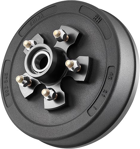 Miniatura 37 de VEVOR Conjunto de freno de remolque eléctrico, 10 x 2-1/4 pulgadas, 1 par de frenos eléctricos autoajustables para eje de 3500 libras, montaje de 4