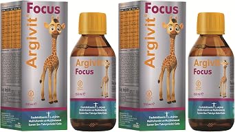 Argivit Focus Fosfotidilserin, L Arjinin, Multivitamin ve Multimineral  eren S v  Portakal ve Vanilya Aromal  150 ml 2 paketi
