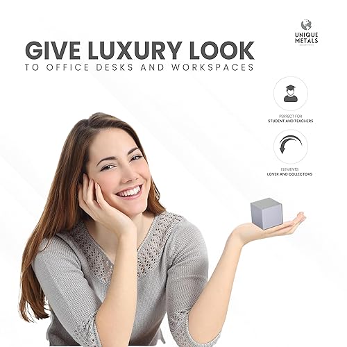 Miniatura 5 de Cubo de tungsteno liso de 12 pulgada (media pulgada), cubos de densidad de cubo de elementos de alta densidad para colecciones de elementos,