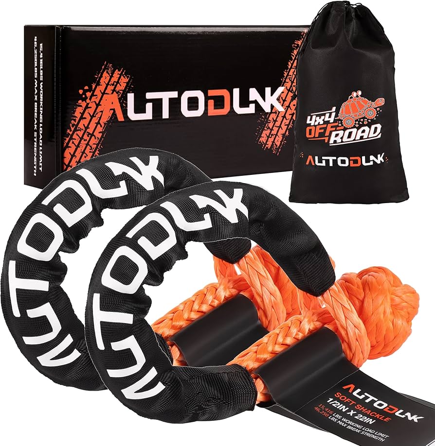 Amazon.co.jp: AUTODUNK 合成ソフトシャックルロープ 1/2インチ x 22