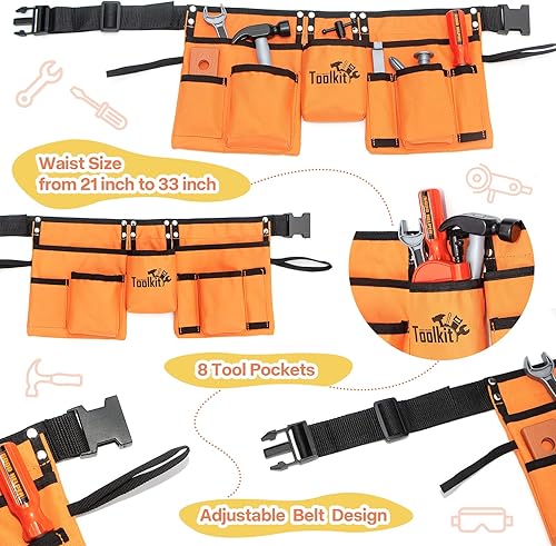 Vista 37 de Zealous - Banco de herramientas 3 en 1 para niños pequeños, 79 piezas, con caja de herramientas y taladro electrónico de juguete, juego