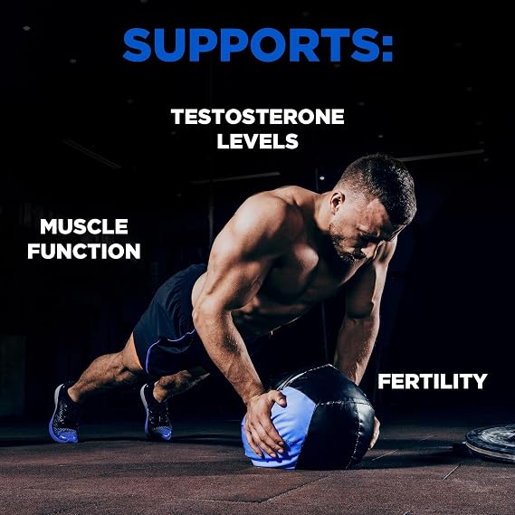 Testosterone Supplements for Men –Zinc & Magnesium Formula, Supports Normal Testosterone Levels & Muscle Health – Male Supplement, 60 Days Supply – UK Formulated