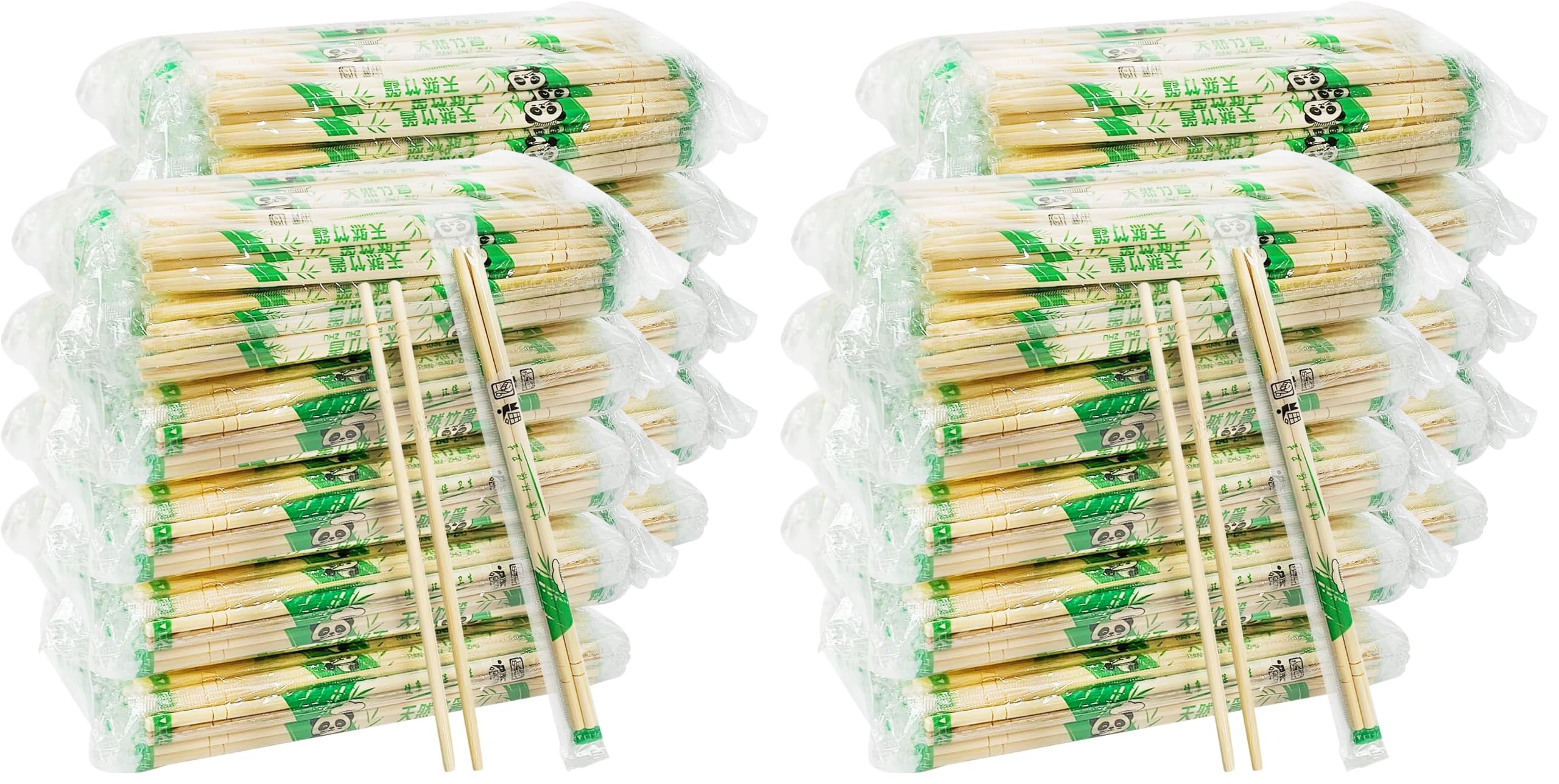 1000 Pairs 8 Inch Disposable Chopsticks, Separated Sleeved Individually Wrapped Disposable Bamboo Chopsticks, Bamboo Wooden for Noodles, Sushi, Asian Food — Amazon image 8