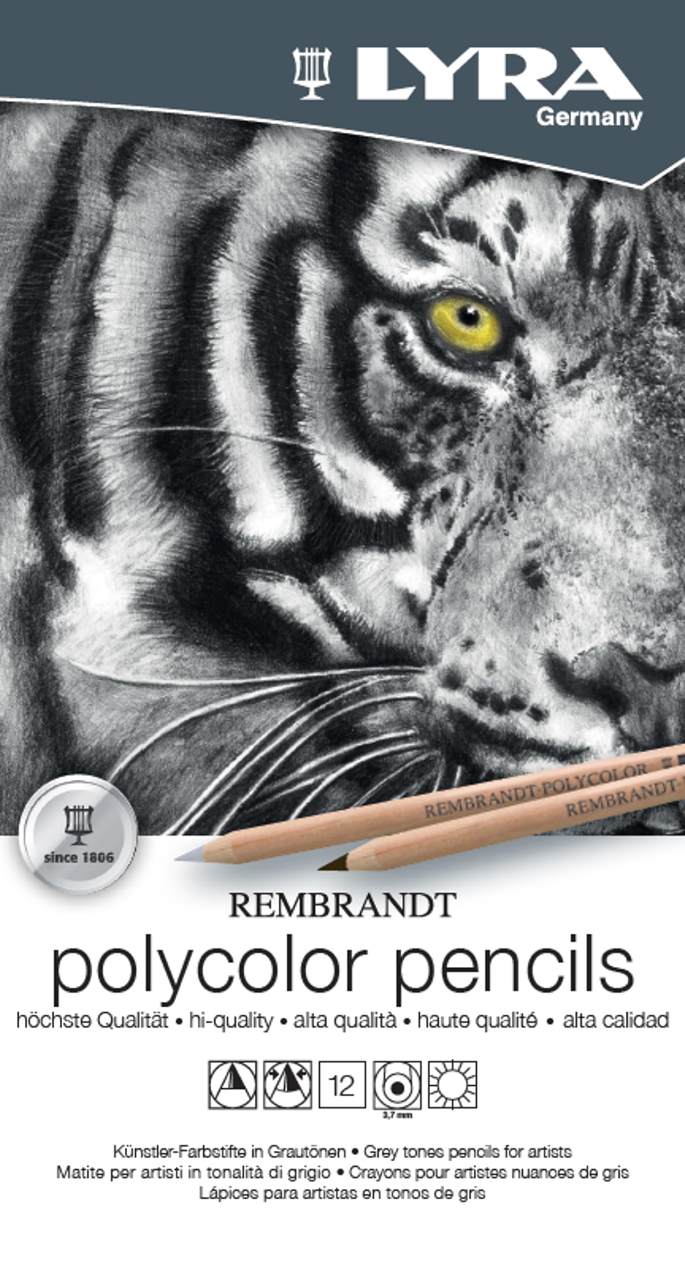 Amazon.com : Lyra Rembrandt Polycolor Art Pencils, Set of 12