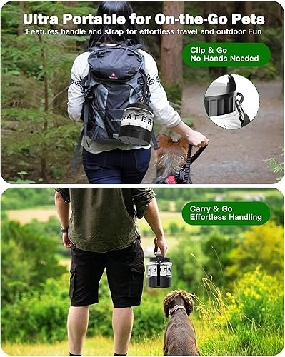 Miniatura 4 de Botella de agua portátil para perros, dispensador grande de agua de viaje de 56 onzas para perros, artículos esenciales de playa, viajes, accesorios