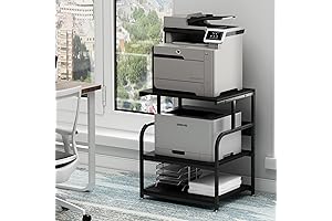 Extendable Rolling Printer Stand with Storage Shelf