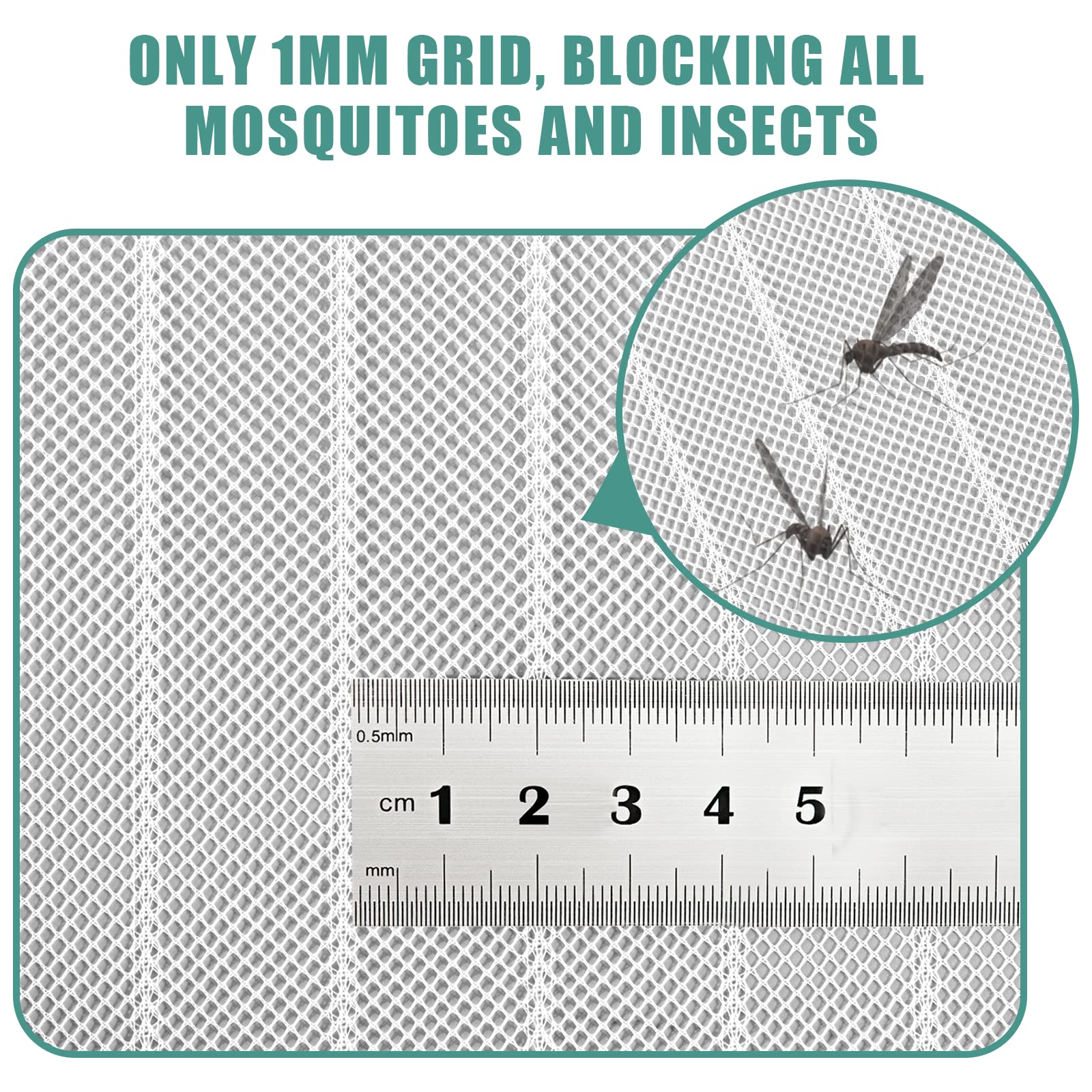 Zanzariera Porta Finestra 75x240, JOY2SEE Zanzariera Magnetica Bianco, Proteggere la Famiglia