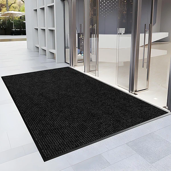 4′ x 6′ Front Door Mat Indoor Outdoor Entrance, Commercial Floor Mat Heavy Duty Dirt Trapper Entryway Doormat, Custom Size Non Slip Rubber Backing Welcome mat, Door Mat for High Traffic Area