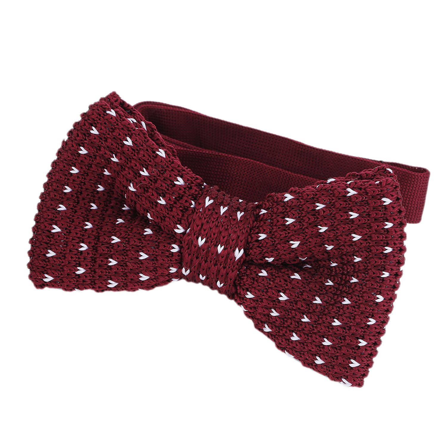 DonDon Herren Strick Fliege gebunden und längenverstellbar 11 x 6 cm