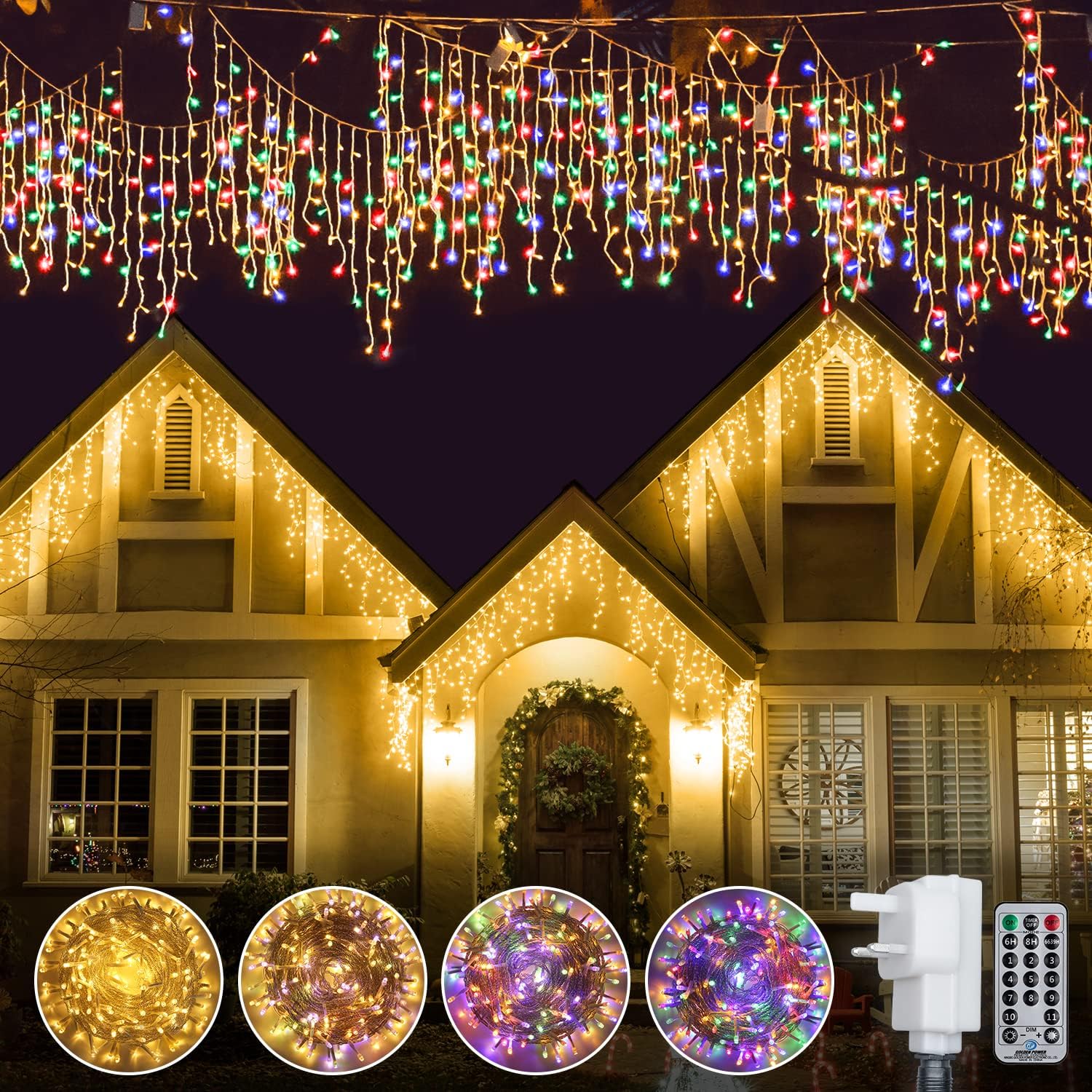 Christmas Displays 2022 Lincoln Ne 112th Icicle Outdoor Christmas Lights, Ollny 7.5M/25Ft 306Led 51Strings Christmas  Lights Mains Powered, Fairy Lights Warm White Multicolour Waterproof,  11Modes Christmas Icicle Lights With Remote &Timer : Amazon.co.uk: Lighting