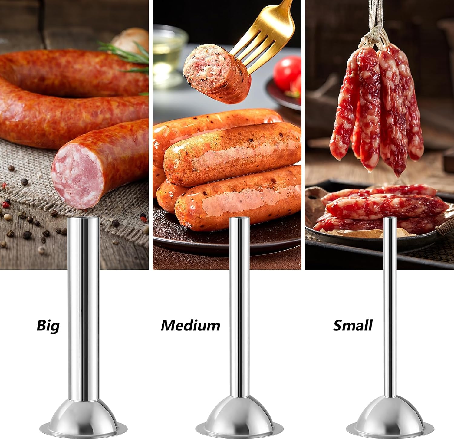 3 Pieces #22 Sausage Stuffer Grinder Tubes