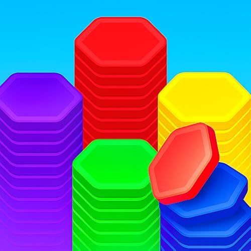 Happy Hexa Sort Master 3D: Color Match Stack & Brain Puzzle Challenge