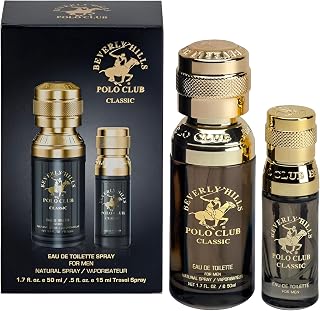 Beverly Hills Polo Club BHPC Men's Eau De Toilette Bonus Pack, featuring 1.7 oz EDT + Bonus 0.5 oz EDT (Classic)