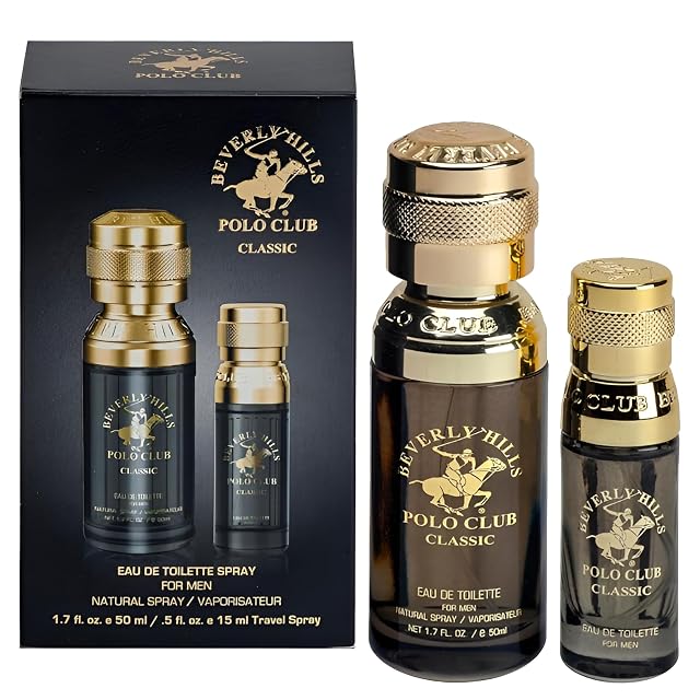 Beverly Hills Polo Club Mens Classic Eau De Toilette Bonus Pack - 1 7 oz EDT Travel 0