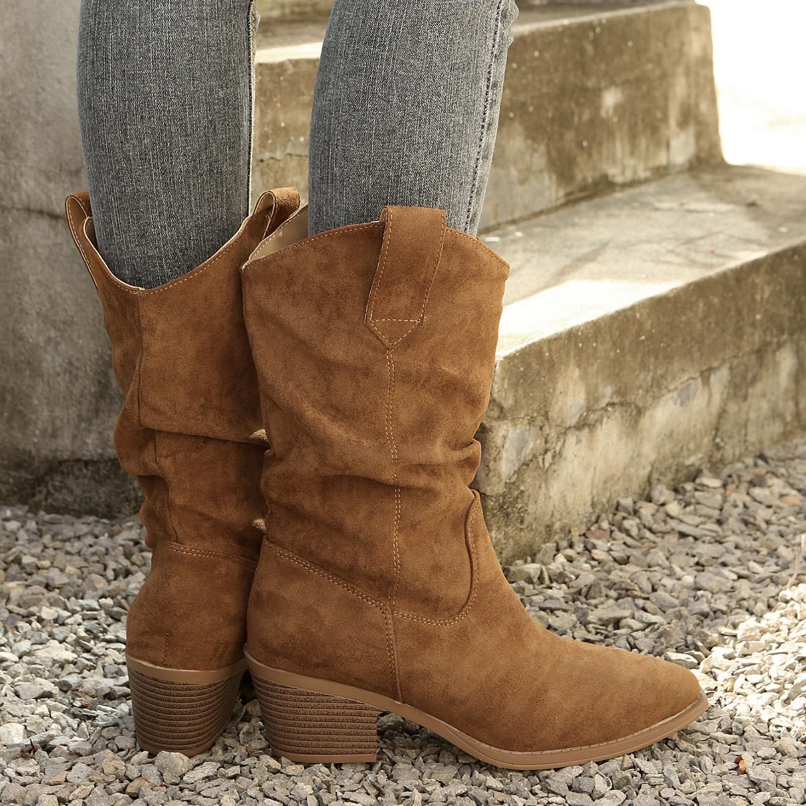 Bottines courtes élégantes à talon pour femme