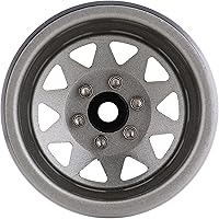 Vista 4 de INJORA 1.9 Beadlock Buje de llanta de 4 piezas de llantas de metal para 1/10 RC Crawler Car TRX4 Axial SCX10 90046 VP VS4-10 Redcat Gen 8 7 (gris)