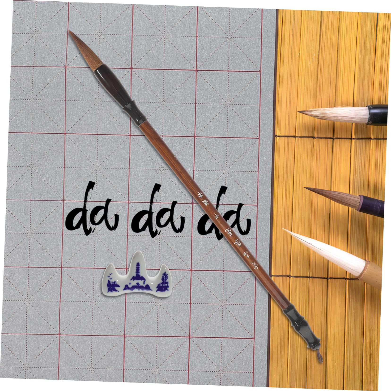 Housoutil Juego de Caligrafía Paño para Escribir Agua, Reutilizable y Portátil, para Principiantes, Práctica de Escritura y Pintura