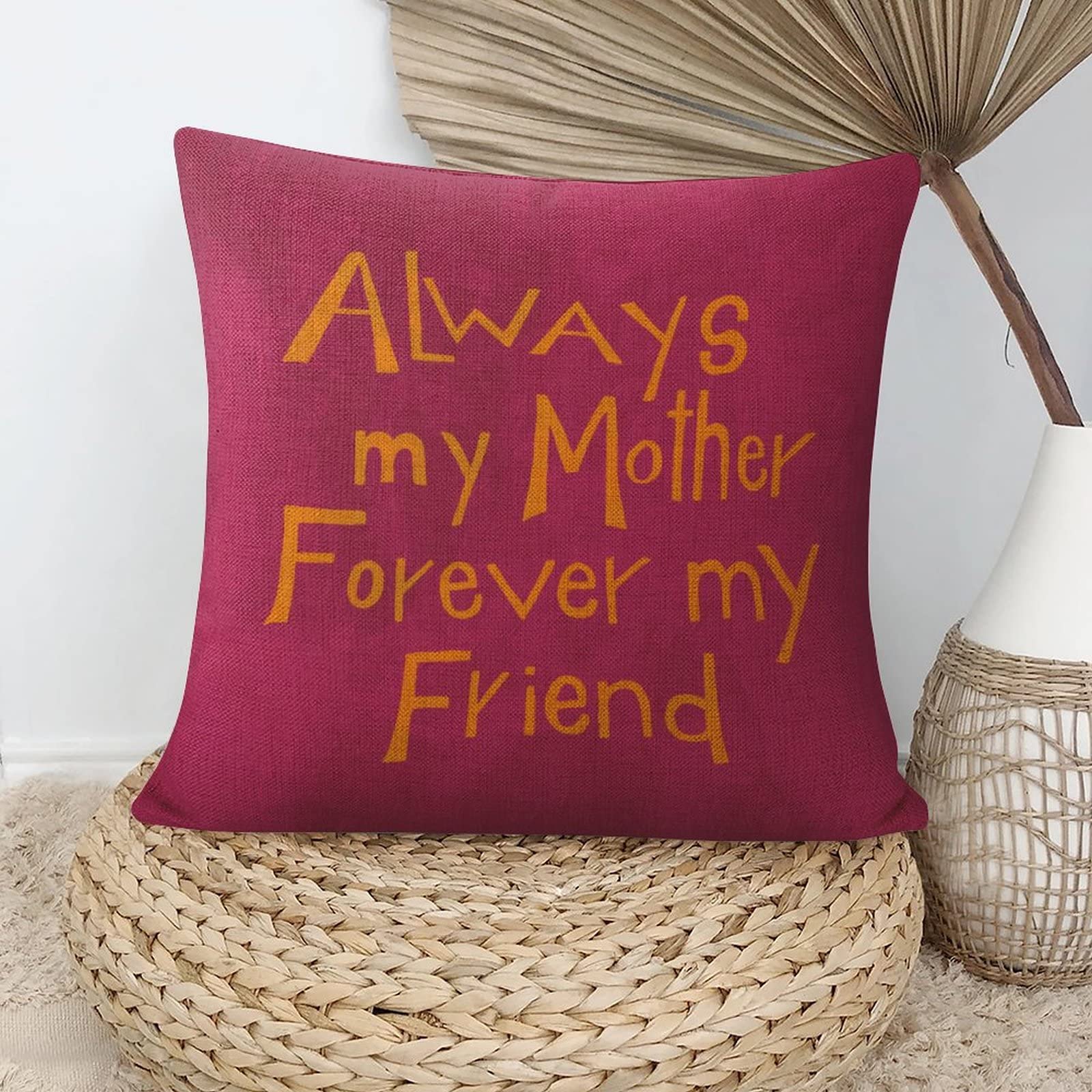 Federa per cuscino creativa con scritta Best Friend, 45,7 x 45,7 cm, con tre tasche, regalo per donne, uomini, amici, idea regalo di compleanno (amico