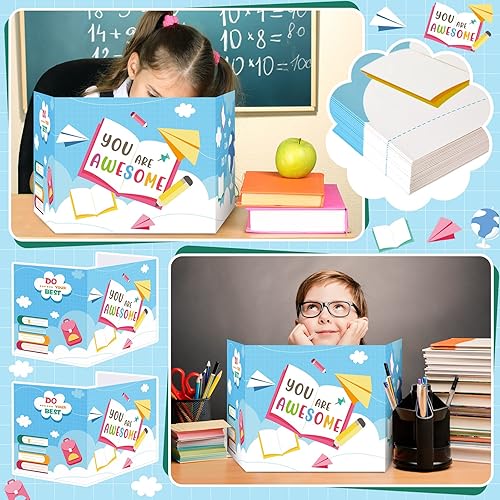 Miniatura 17 de 36 separadores de escritorio, tableros de privacidad para estudiantes, carpetas de privacidad para escritorios de estudiantes, carrels de estudio