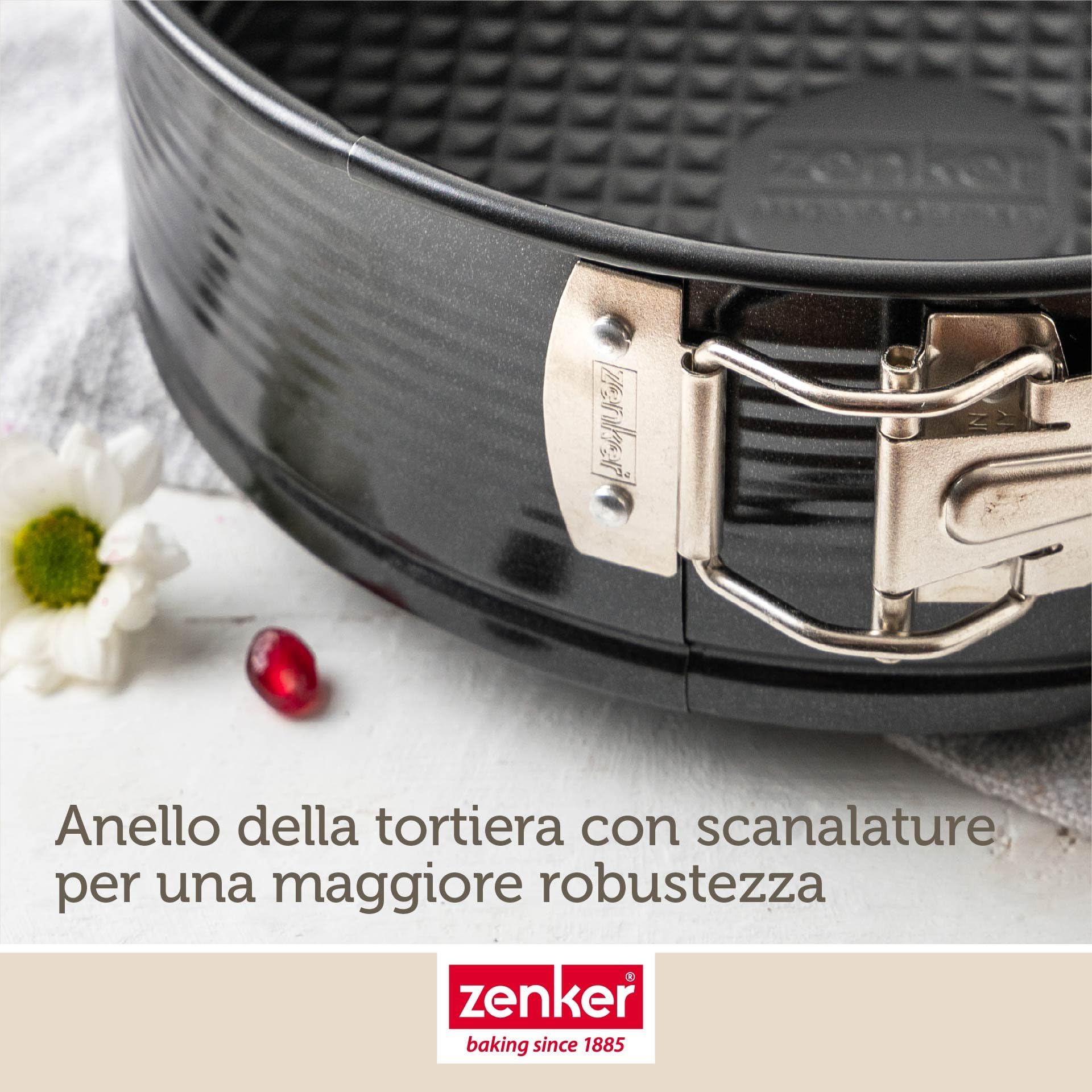Zenker Teglia con fondo piatto e tubo Perfect Black Ø 26 cm – Stampo di alta qualità con rivestimento antiaderente, resistenza al calore +230 °C Made in Germany