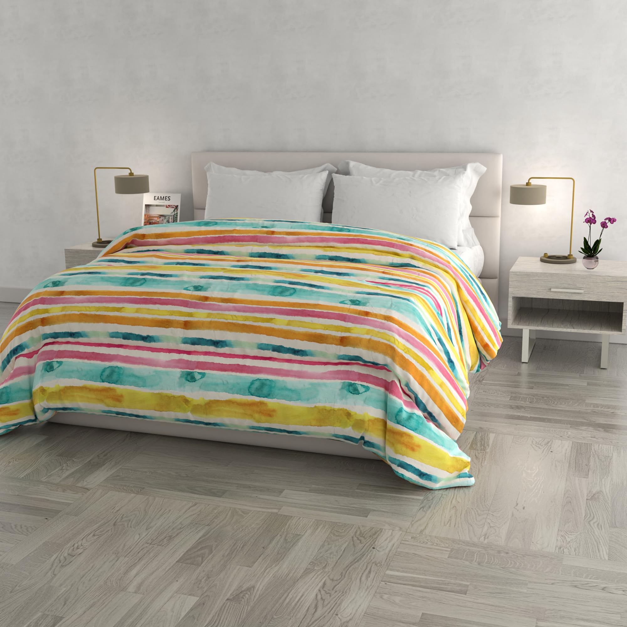 Italian Bed Linen Printed FASHION winter quilt, polyester, Fez, 260x260cm