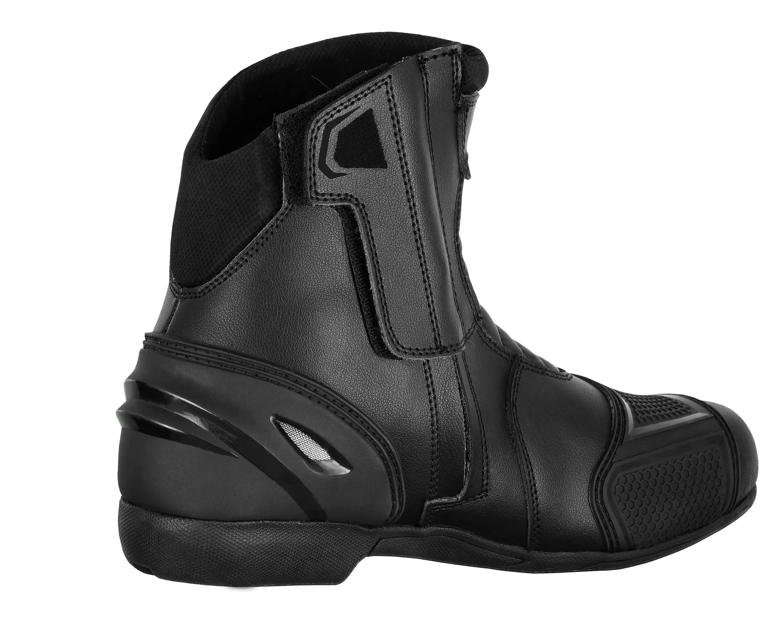 Herren-Motorradschuhe aus Leder rutschfeste Schutzstiefel mit Knöchelstütze wasserdichte Motorrad-Rennstiefel